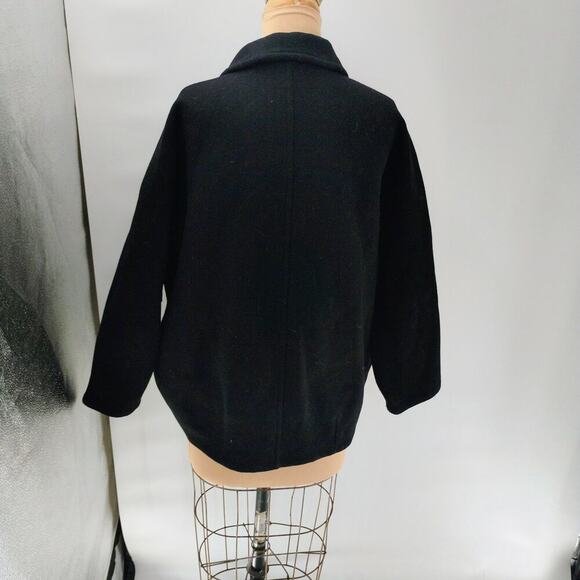 ZARA Cropped Manteco Wool Coat/ Oversized Fit/Size XS thick oversized double - Picture 10 of 14